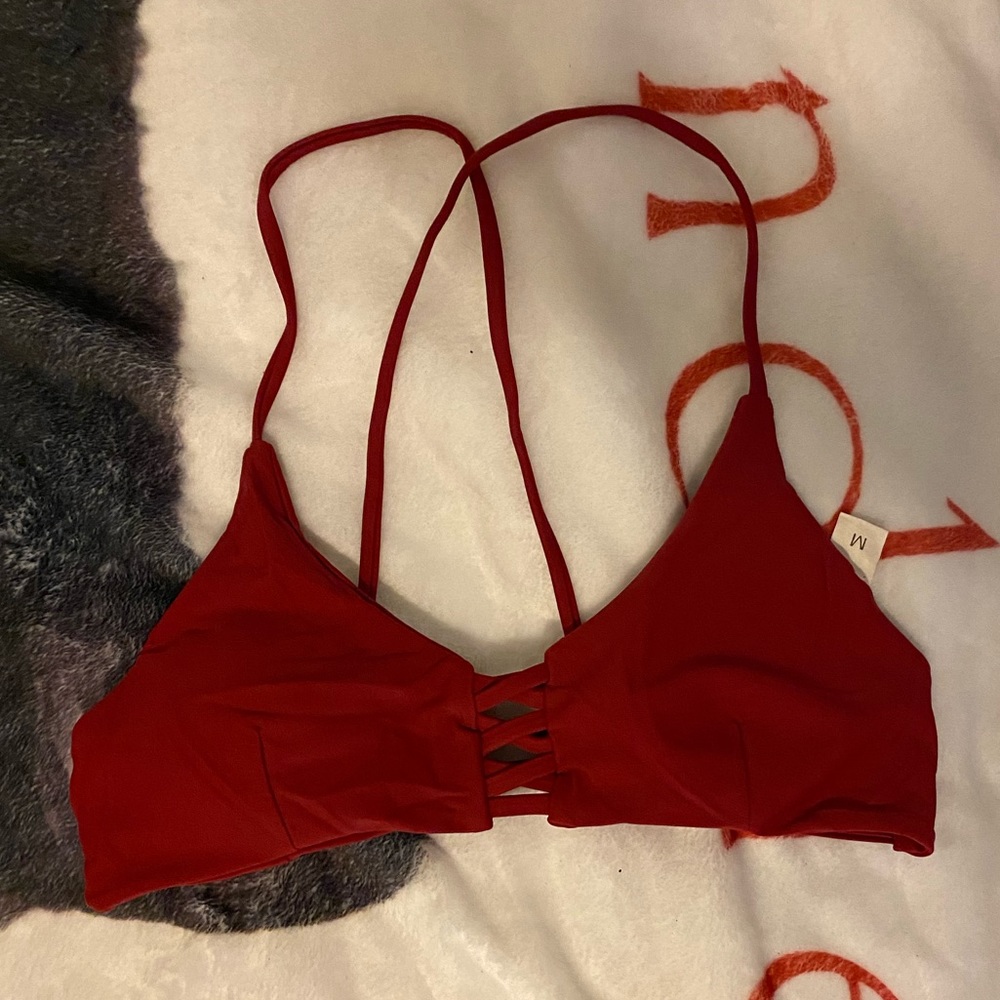 Red bikini top